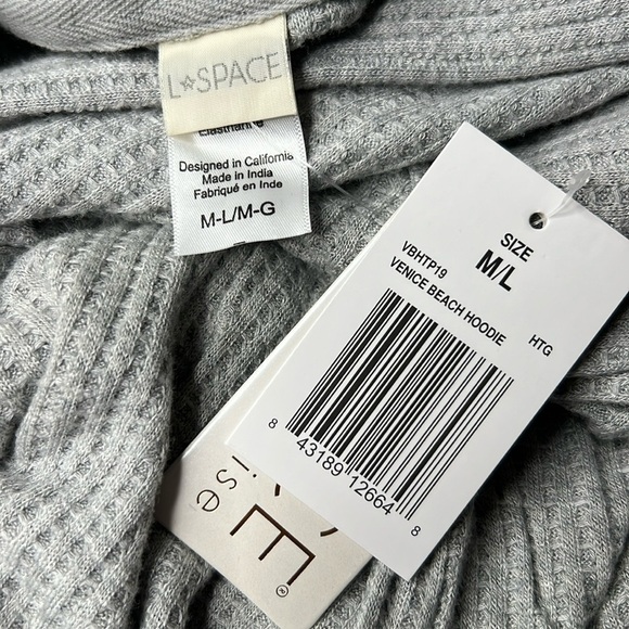L* Space Revolve Venice Beach Hoodie in Heather Gray, size M/L NWT - Picture 4 of 6
